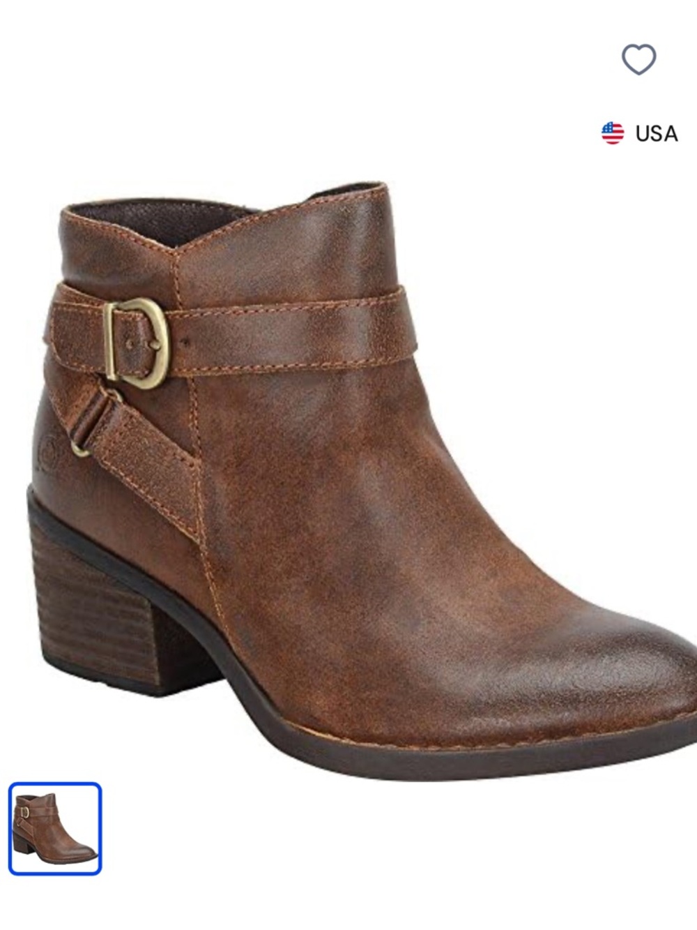 Born Binghamton leather ankle boots size 8